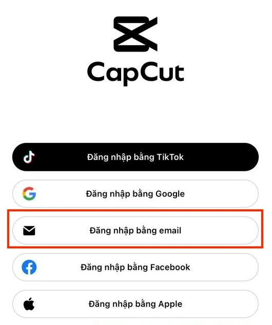 Đăng nhập bằng Email