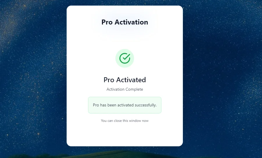 Quay lại Email lấy mã code nhập vào là thành công