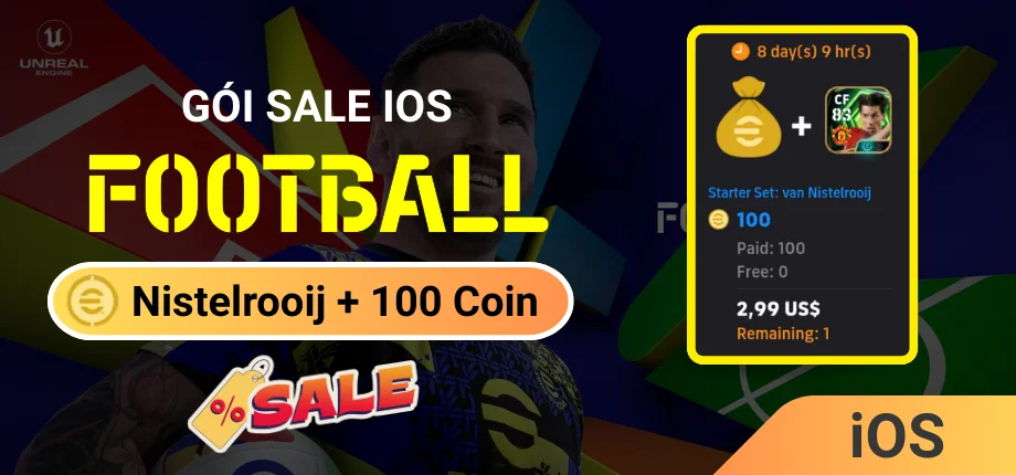 Gói Nạp Game Efootball Mobile - Nistelrooij + 100 Coin iOS Gói Nạp Game Efootball Mobile - Nistelrooij + 100 Coin iOS