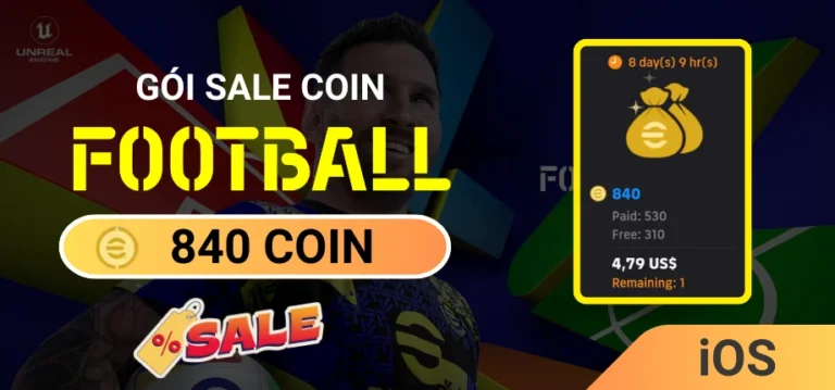 Gói Nạp Game Efootball Mobile (Sale) - 840 Coin iOS