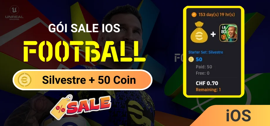 Gói Nạp Game Efootball Mobile - Silvestre + 50 Coin iOS Gói Nạp Game Efootball Mobile - Silvestre + 50 Coin iOS